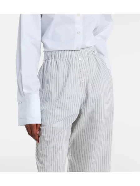 Pantaloni Róhe de mătase alb