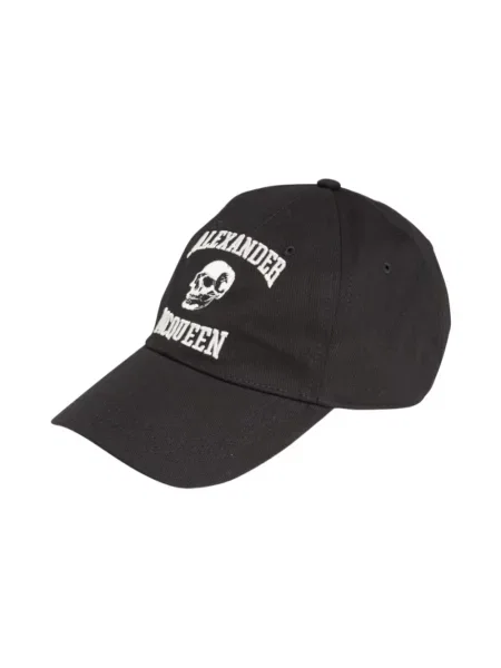 Czapka z daszkiem Alexander Mcqueen z logo czarna