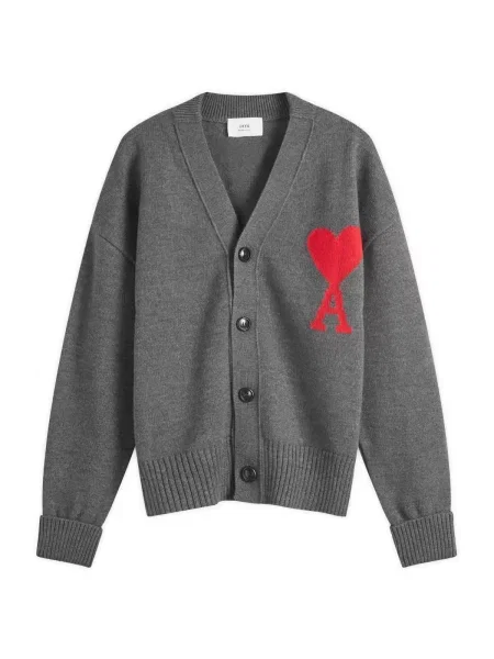 Kardigan Ami Paris w serca szary