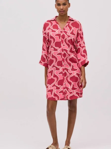 Пляжное платье-рубашка на