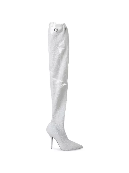 Botine Dolce & Gabbana cu paiete alb
