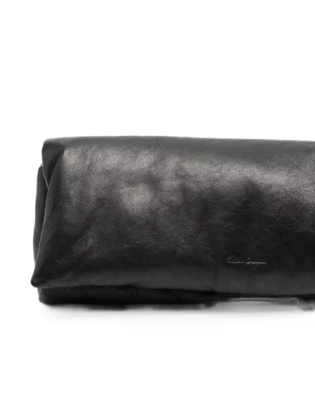 Kožená taška Rick Owens s autogramem černá