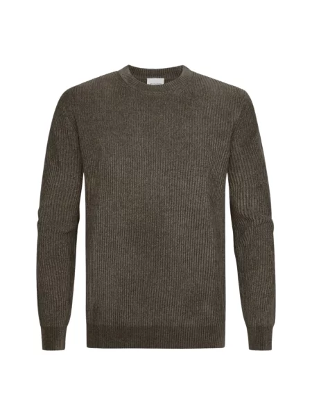Sweter Profuomo z kaszmiru brązowy