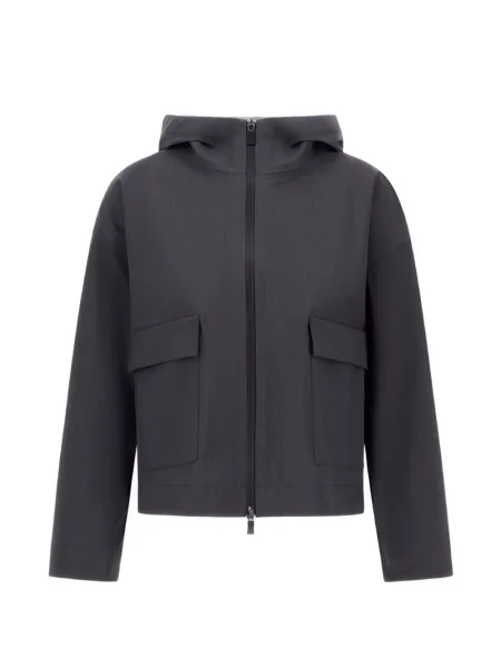 Jachetă cu glugă Herno cu glugă gri