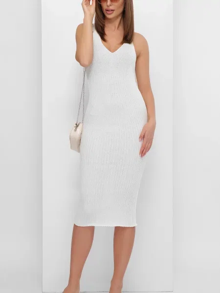 Сукня міді MarSe молочний