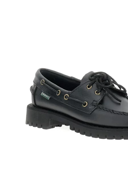 Pantofi loafer Sebago cu șireturi din piele negru