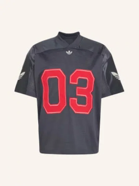 Adidas Originals Tričko Originals Football Jersey tmavě šedá / červená / bílá černé