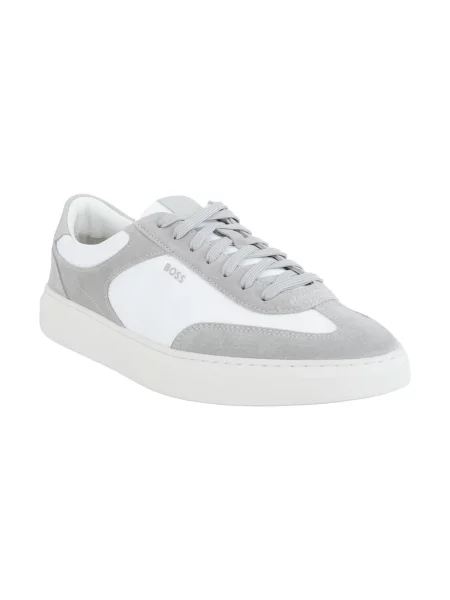 Sneakersy Boss skórzane szare