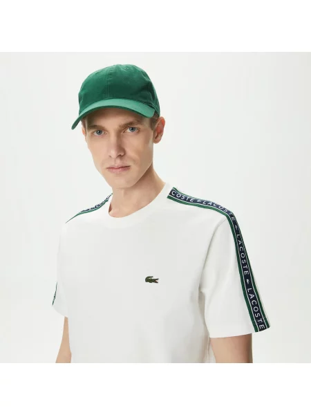 Футболка Lacoste с круглым вырезом белая