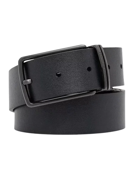 Armani Exchange pasek skórzany czarny