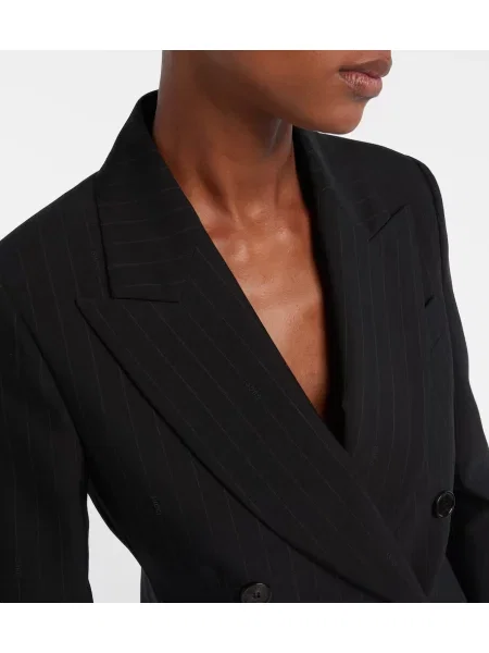 Sacou Gucci de lână cu dungi negru