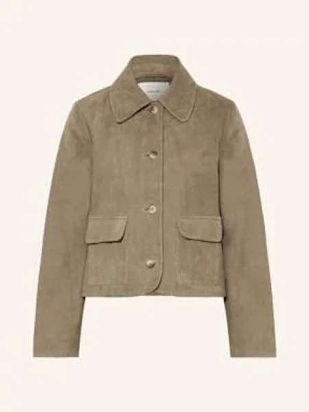 Selected Femme Blezer Skórzany gruen
