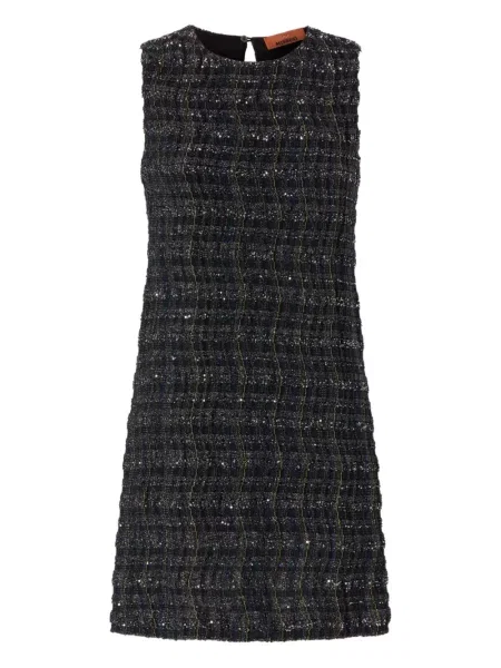 Rochie mini Missoni din tweed de costum negru