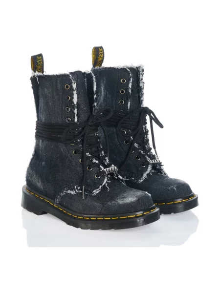 Botki Dr. Martens sznurowane niebieskie