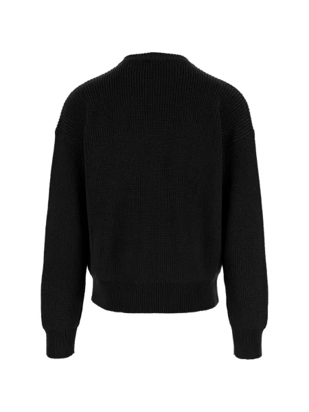 Sweter Giorgio Armani wełniany z logo czarny
