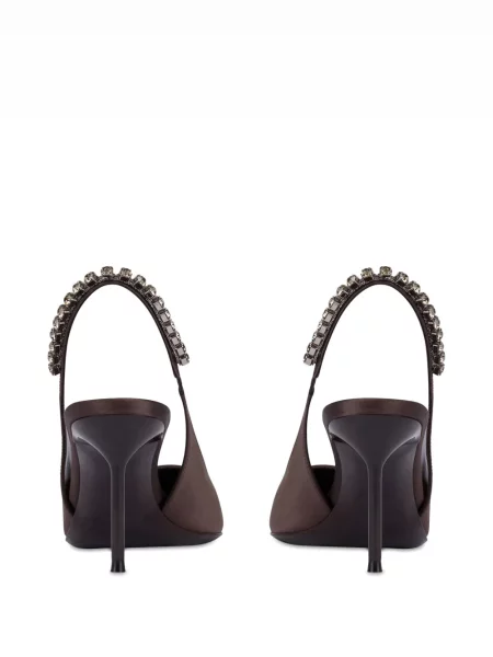 Pantofi cu toc Paris Texas slingback maro