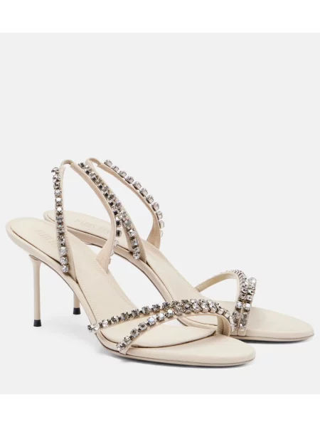 Mules Paris Texas s kristali bež