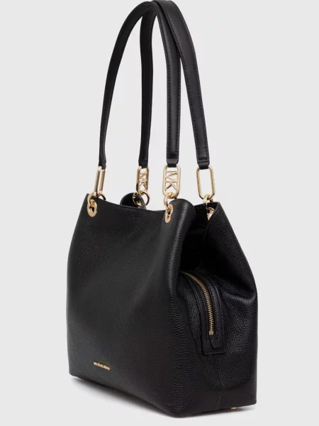 Kožená kabelka MICHAEL Michael Kors čierna