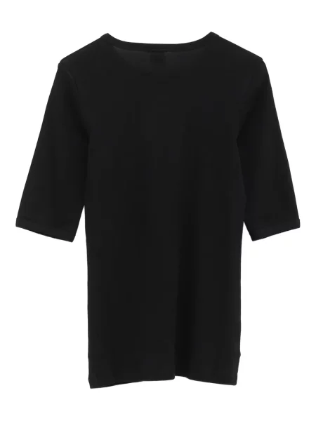 Tricou Flore Flore cu mâneci trei sferturi negru