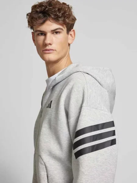 Bluza rozpinana z kapturem i logo Adidas Sportswear