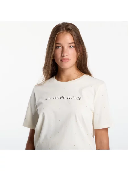 Тениска Michael Kors Classic Mk Stud Tee Bone