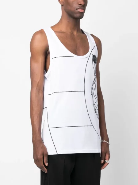 Grafický košile Plein Sport s potiskem bílá