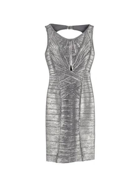 Rochie Hervé Léger de costum gri