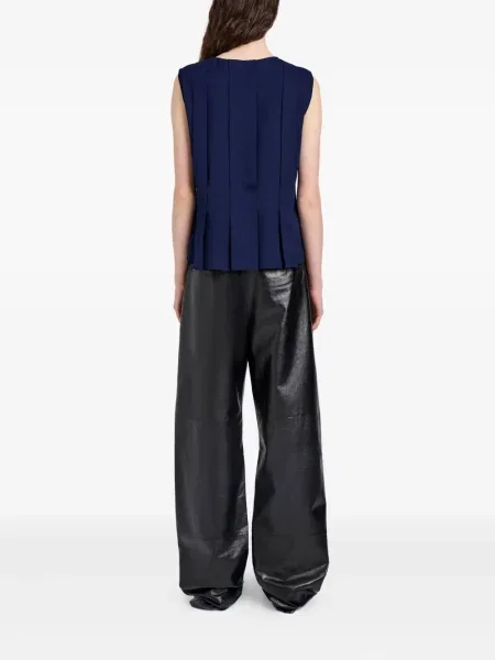Плисиран топ Proenza Schouler White Label бяло