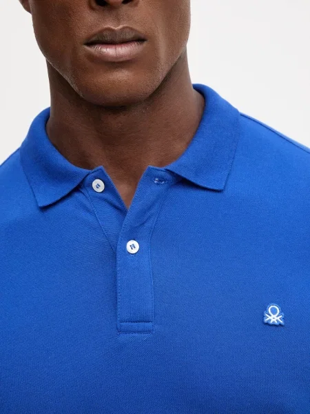 Однотонное поло United Colors Of Benetton белое