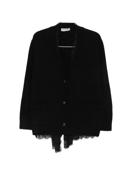 Cardigan Ermanno Firenze din dantelă negru