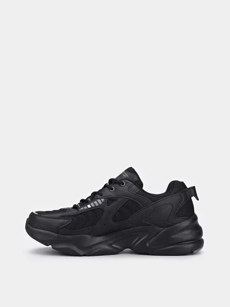 Кожаные повседневные кроссовки Skechers черные