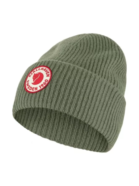 Fjallraven căciulă de lână Logo de lână din tricot gros verde