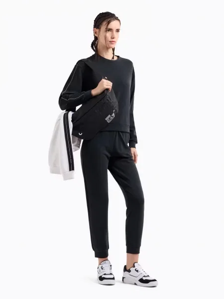 Костюмный спортивный костюм Ea7 из модала черный