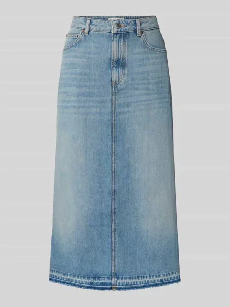 Rozkloszowana spódnica jeansowa z czystej Marc O'polo niebieska