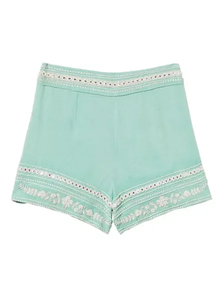 Pantaloni scurți Twinset cu broderie verde