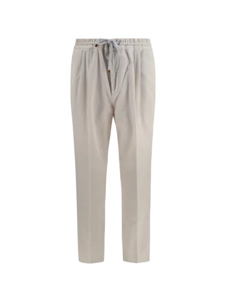Pantaloni Brunello Cucinelli de catifea cord cu cordon