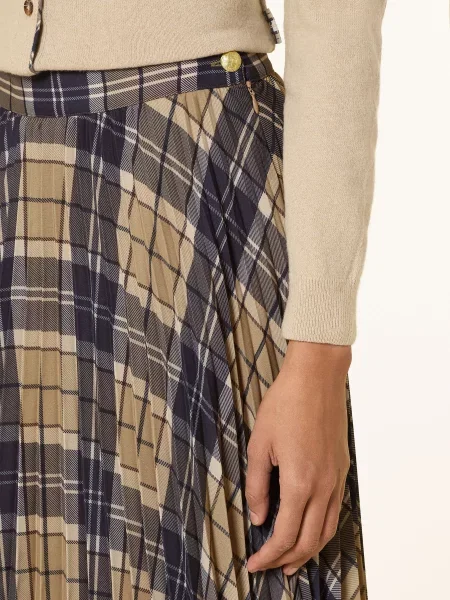 Barbour Plisovaná Sukně Ria / tmavě šedá / šedá béžová