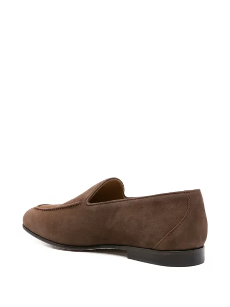 Loaferice Kiton od brušene kože smeđa