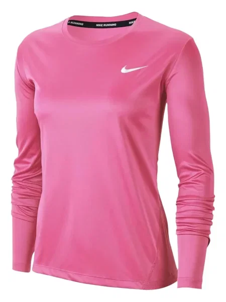 Koszulka Nike polarowa do biegania z nadrukiem szara