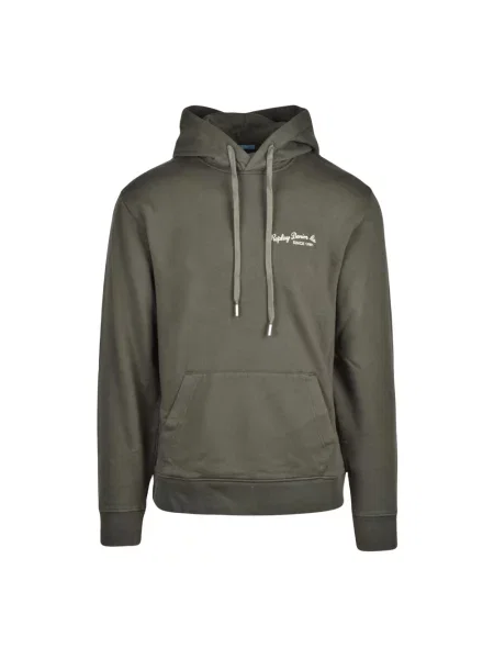 Bluza z kapturem Replay z kapturem zielona