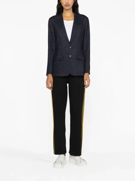 Kardigan Polo Ralph Lauren o krotszym kroju zwężany w jodełkę szary