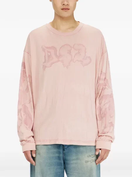 Lung tricou Diesel roz