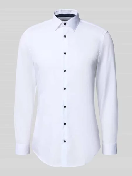 Koszula biznesowa o kroju super slim fit z listwą guzikową Jake*s biała