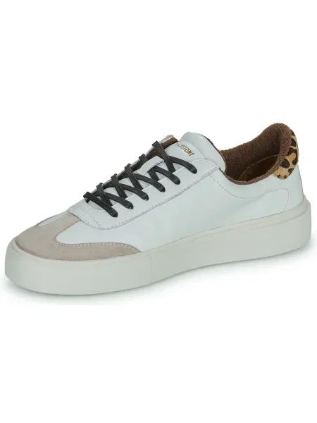 Pantofi Blackstone cu model leopard alb
