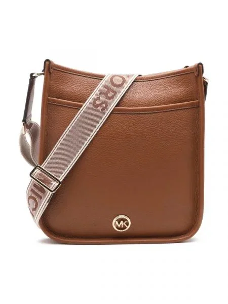 Michael Kors De piele geantă pe umăr maro