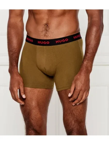 Hugo Bodywear 3 db-os boxeralsó szett Design khaki