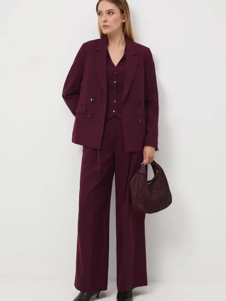 Medicine kamizelka jednorzędowa bordowy