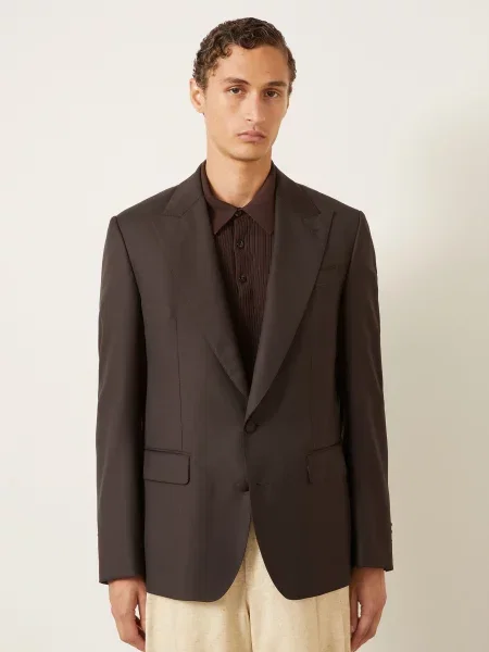Dolce & Gabbana Sako Sicilia Extra Slim Fit tmavě hnědá