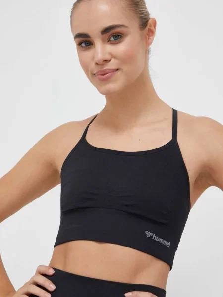 Спортен сутиен Hummel Tiffy с изчистен дизайн черно