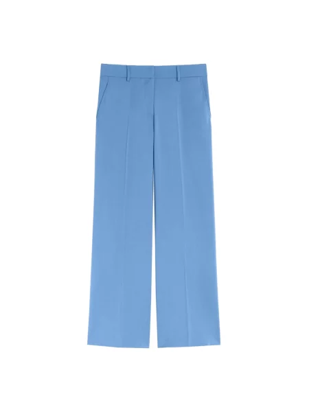 Spodnie Weekend Max Mara wełniane niebieskie